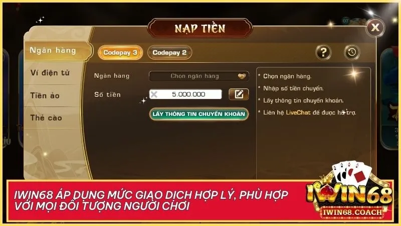 Hệ thống giao dịch nhanh chóng và tiện lợi tại Iwin68.coach