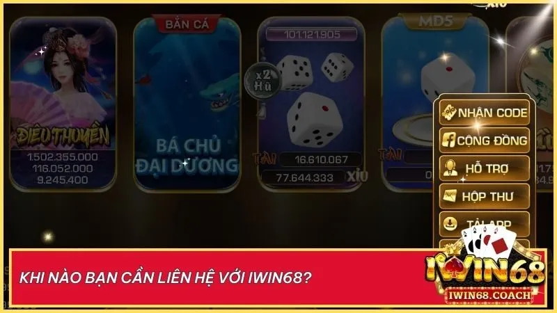 Nếu bạn gặp bất kỳ vấn đề về tài khoản, nạp rút tiền, thắc mắc về ưu đãi, hãy liên hệ ngay với Iwin68 để được hỗ trợ nhanh chóng.