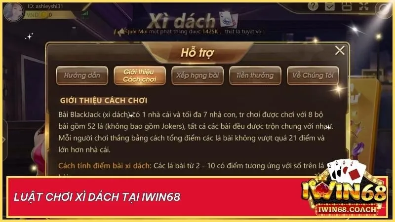 Chinh phục Xì Dách tại Iwin68 với luật chơi đơn giản nhưng đầy thử thách