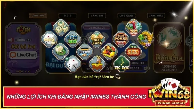 Đăng nhập thành công Iwin68 để mở ra thế giới giải trí đỉnh cao: kho game đa dạng, ưu đãi khủng, bảo mật tối ưu và hỗ trợ 24/7 – tất cả chỉ trong tầm tay bạn!