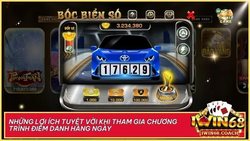Nhận thưởng dễ dàng, tăng vốn chơi game – Điểm danh mỗi ngày cùng Iwin68
