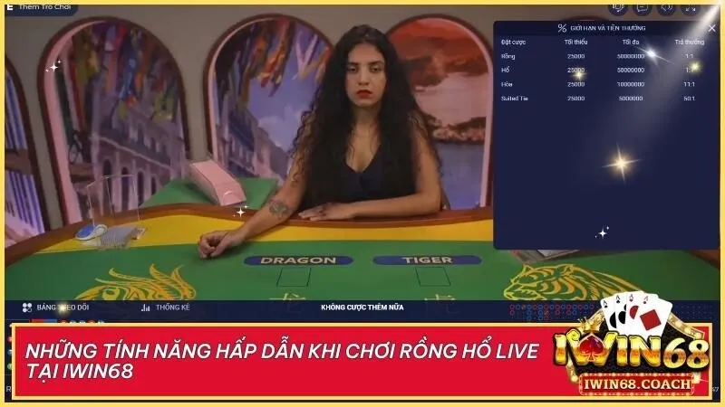 Rồng Hổ Live tại Iwin68 – Hướng dẫn chơi, mẹo cược và trải nghiệm hấp dẫn 3 ồng Hổ Live tại Iwin68 thu hút người chơi với giao diện thân thiện, thống kê thời gian thực, cá cược tự động tiện lợi và hỗ trợ mượt mà trên mọi nền tảng