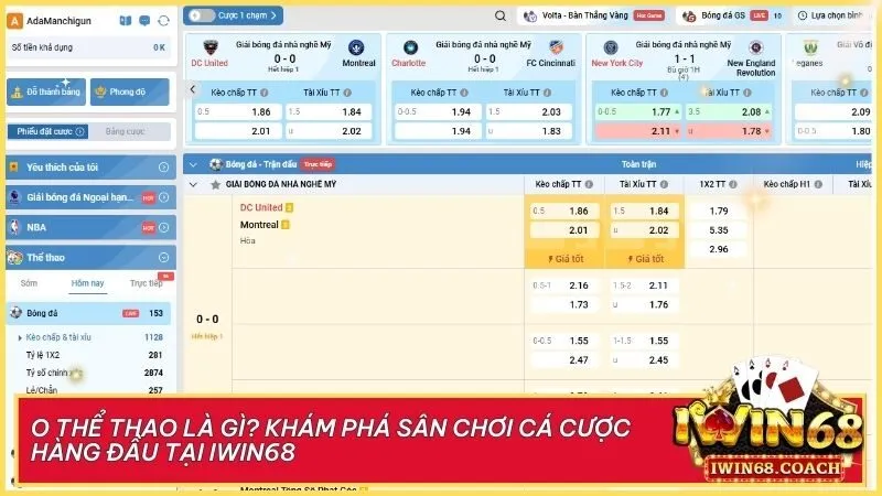 O thể thao: Bước vào thế giới cá cược thể thao chuyên nghiệp tại Iwin68
