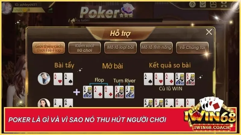 Trải nghiệm Poker tại iwin68 club hấp dẫn, linh hoạt, với cơ hội nhận thưởng cực lớn