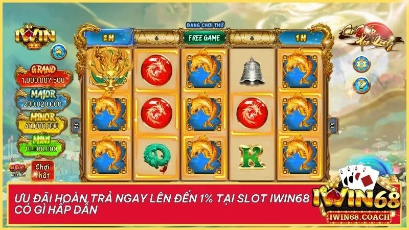 Không giới hạn hoàn trả, chỉ cần quay hũ là nhận ngay tại Iwin68