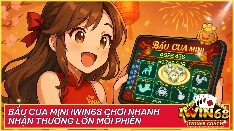 Bầu Cua Mini tại Iwin68 là sự kết hợp hài hòa giữa truyền thống và công nghệ, mang đến trải nghiệm giải trí đầy cảm xúc và phần thưởng hấp dẫ